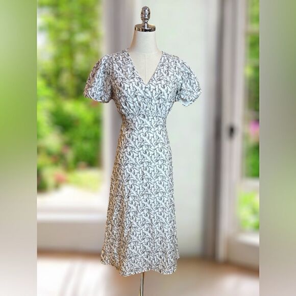 CLUB MONACO MIDI Button Front Dress Size 0 - Picture 4 of 16